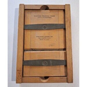 Antique Eastman Kodak Printing Frame For 3 1/2"x 5 1/2" Negatives Plate Wood USA